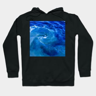 Tuquoise Blue Ocean Waves Hoodie